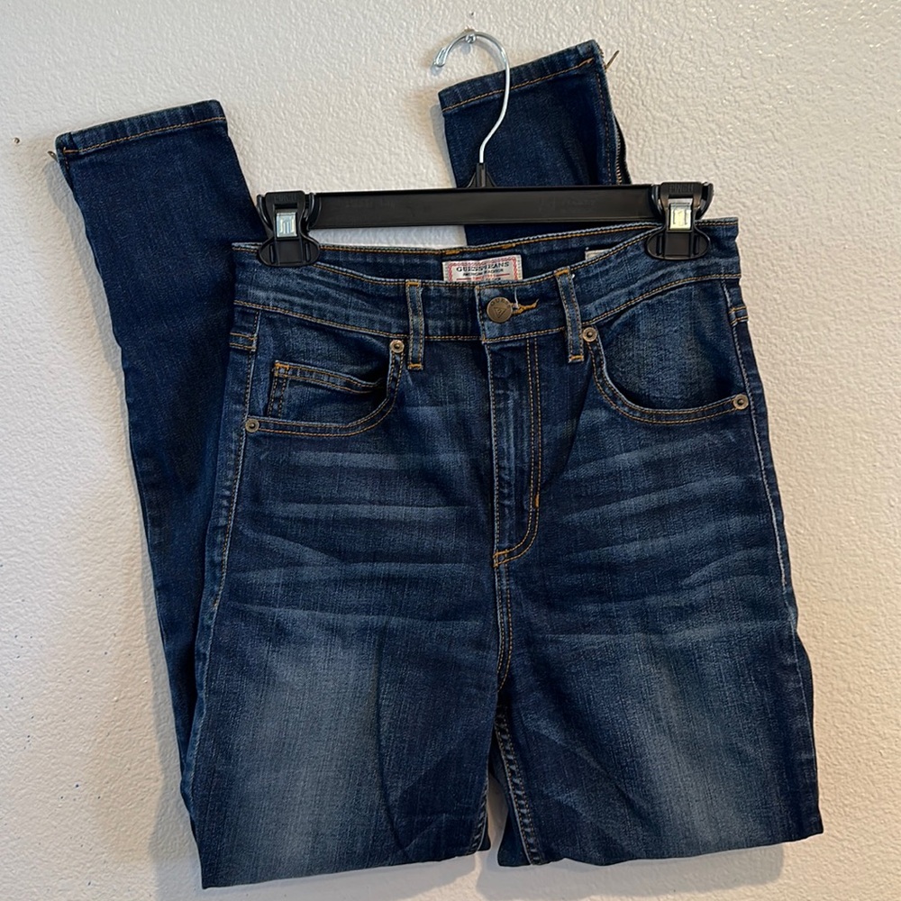 GUESS High Waisted Jeans 27 - 3 Zipper Crop - Ankle Zippers